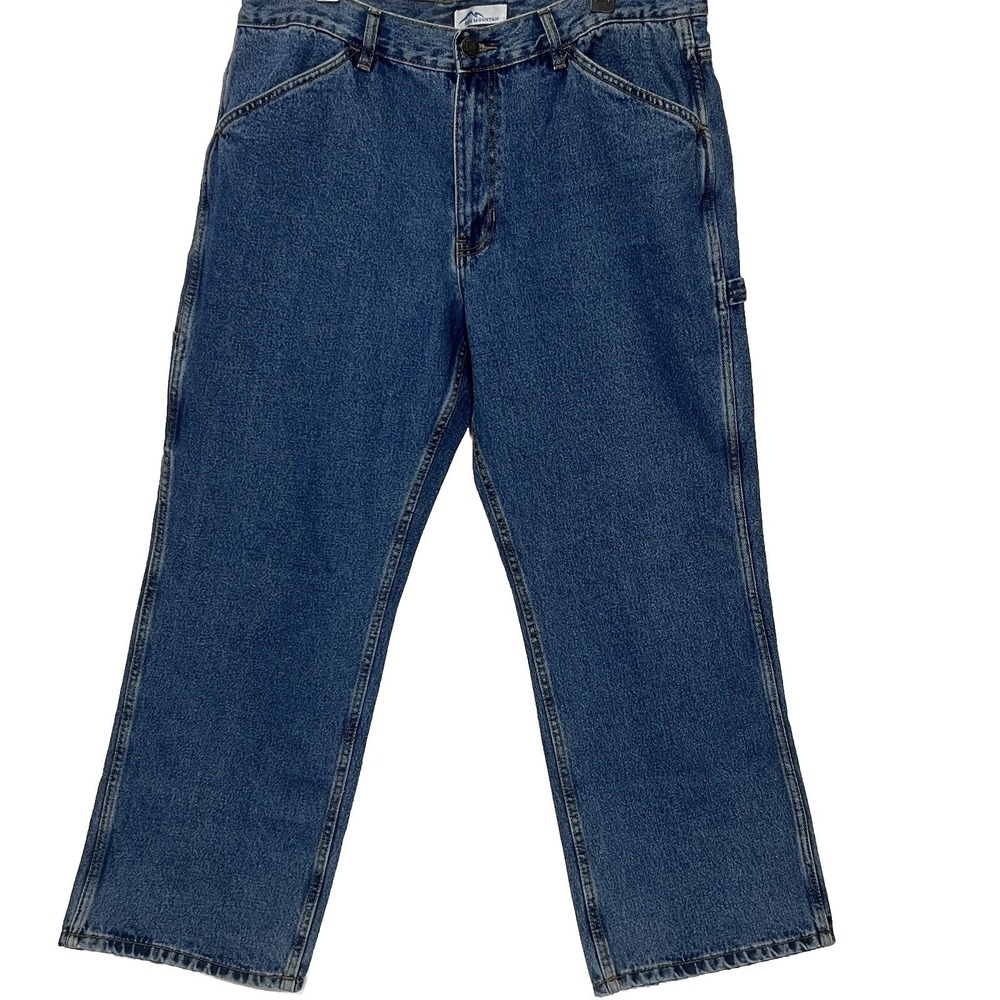 Blue Mountain Denim Boot Cut Utility Jeans Men Size‎ 38x30 Cotton Pants New
